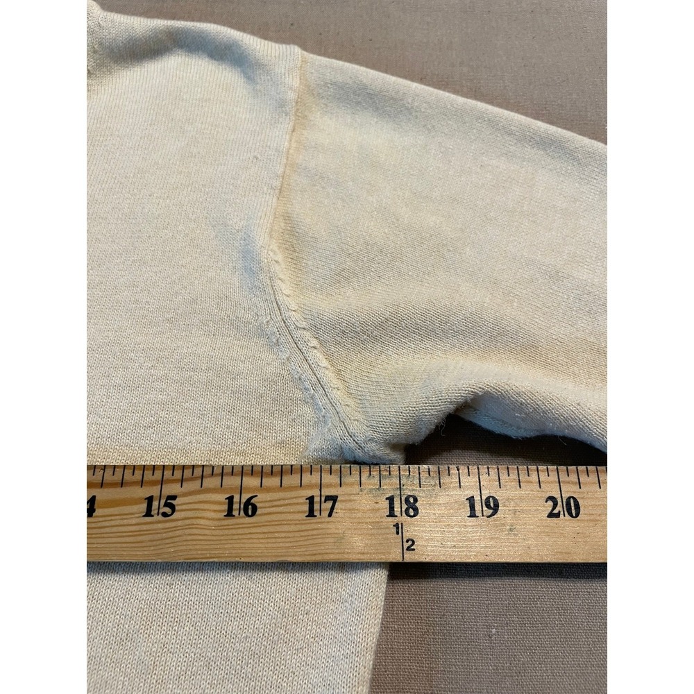 Vintage 90s R&K Originals Cardigan Sweater Size 8 Cream Embroidered Grandmacore - Picture 4 of 9